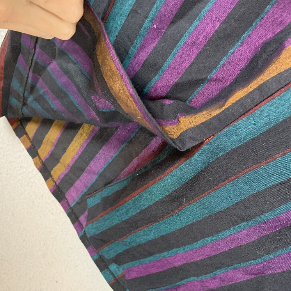 Vintage MCS New York Dress Striped Puff Sleeve 70s Mod - Picture 10 of 15